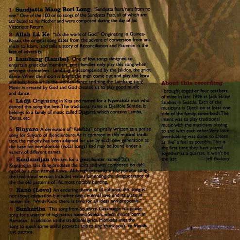 Mandeng Tunya - Back Cover